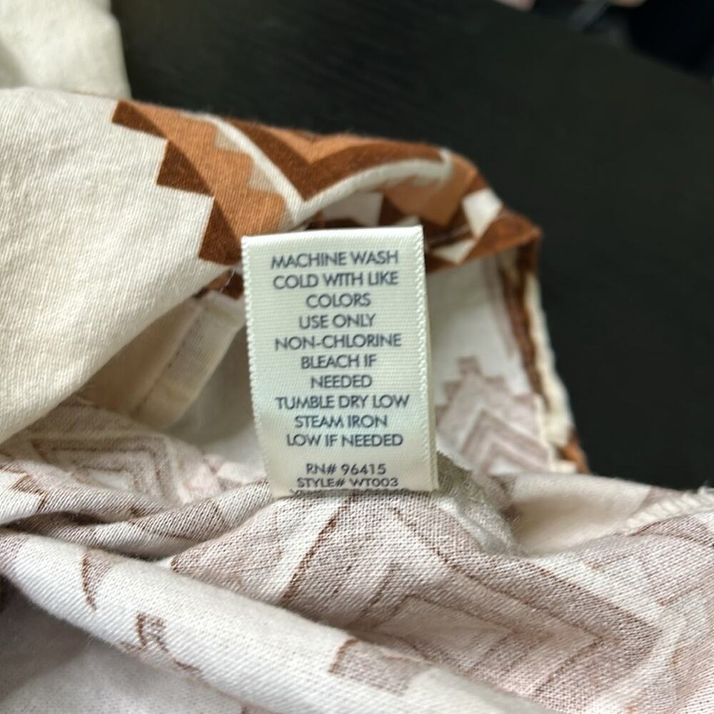 Bke Brown Aztec/Western Pattern Button Down Shirt - image 6